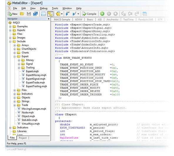 Editing Trading Robot in MetaEditor