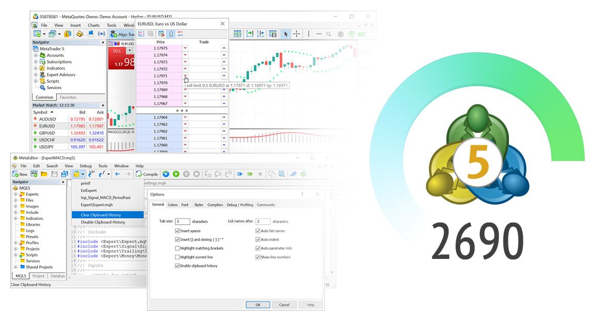 MetaTrader 5 build 2690: cтакан цен для всех инструментов и улучшенный профилировщик кода