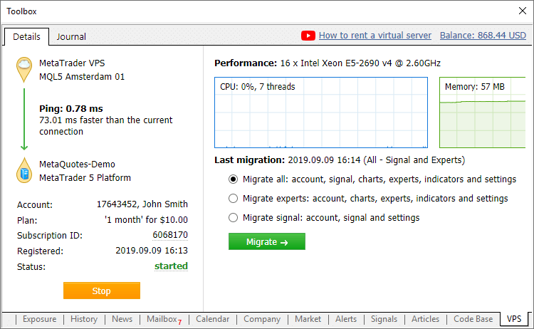 MetaTrader 5 Plattform Build 2170: MQL5 Umgebung, globaler Strategietester und Updates des integrierten Virtual Hostings