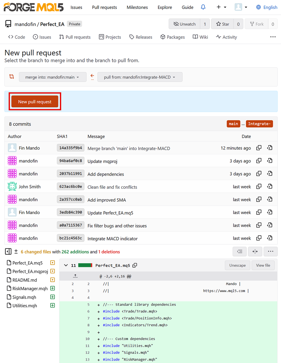 Branch comparison webpage Branch comparison webpage