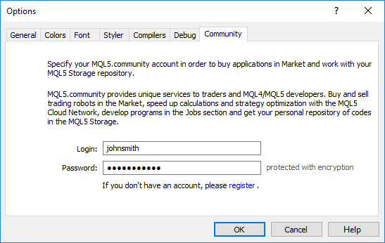 配置访问 MQL5 社区