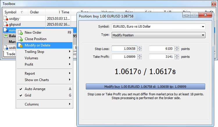 E!   xecuting Trades Trading Operations Metatrader 5 - 