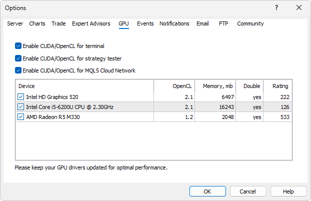 Manage GPU settings Manage GPU settings