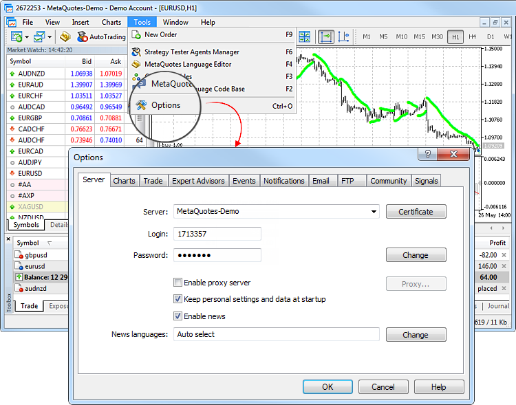 Platform Settings Getting Started Metatrader 5 Help Images, Photos, Reviews