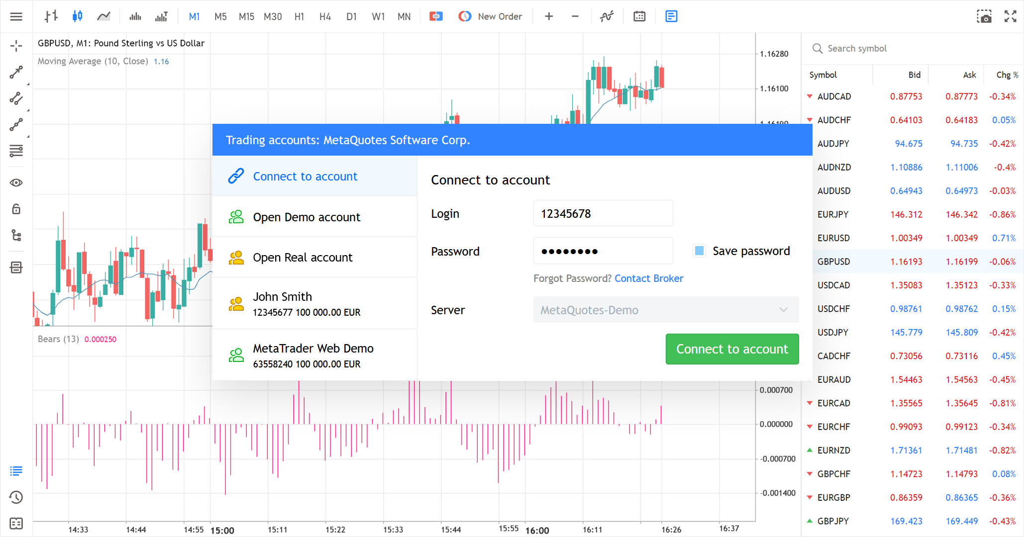 Как подключиться к веб-платформе MetaTrader 5